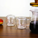 Axyaa Double-Walled Glass Coffee Cups Set for Christmas Gathering