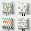 Axyaa Green Plaid Avocado Pillowcase Square Sofa Cushion Cover