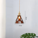 Axyaa Glass LED Pendant Lights Copper Nordic Style Modern Hanging Lamp