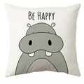 Axyaa Cartoon Animal Print Pillowcase for Living Room Decoration