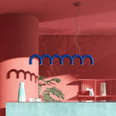 Axyaa Arch LED Pendant Lamp in White Blue for Kitchen Bedroom Living Room