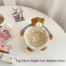 Axyaa Cute Bear Mini Woven Display Basket: Multi-purpose Desktop Organizer and Home Decor