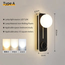 Axyaa LED Wall Lamp Touch Dimming 3-Color Bedroom Sconce