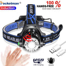 Axya High Lumen LED Headlamp: Zoomable Waterproof Headlight Head Flashlight