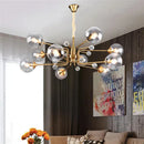Axyaa Glass Bubble Chandelier: Luxury LED Suspension Lamp for Home Decor