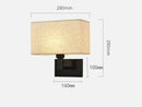 Axyaa LED Rotating Angle Wall Light with Fabric Lampshade for Bedroom and Living Room