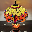 Axyaa Dragonfly Tiffany Table Lamp American Style Glass Retro E27 Bedroom Decor