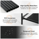 Axyaa 10 Tier Shoe Rack with Cover: Black Shoe Organizer Stand for 50 Pairs