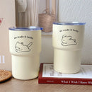 Axyaa Cat Stainless Steel Thermal Coffee Cup - Travel Mug Bottle with Lid