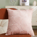 Axyaa Fern Leaves Embroidery Pillow Cover 45x45cm Blue Yellow Grey Square Decor