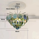 Axyaa French Colorful Chandelier Glass Pendant Lamp for Luxury Living