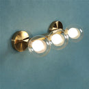 Axyaa Nordic Glass Wall Lamp Iron Plated LED Multi Head Decorative Mirror Headlight