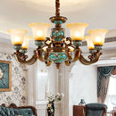 Axyaa European Vintage Resin Chandelier: Luxury Atmosphere for Living Room, Bedroom, and Restaurant