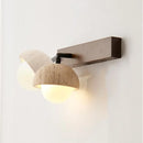 Axyaa Yellow Travertine White Glass Bathroom LED Wall Lamp