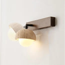 Axyaa LED Wall Lamp Interior Up Down Rotate Yellow Travertine White Glass