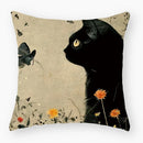 Axyaa Cute Cow Cartoon Square Cushion Cover - Simple Home Decor Pillowcase