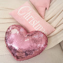 Axyaa Christmas Pink Elk Snow Wreath Velvet Pillowcase for Home Decor