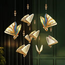 Axyaa Nordic Butterfly Chandelier: Modern Fashion Pendant Lights for Kitchen, Bedside, Stair & Restaurant