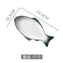 Axyaa Ceramic Fish Plate White Irregular Plate Kitchen Tableware Sushi Pasta Dessert