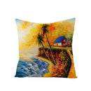 Axyaa Maple Leaf Sunflower Pillowcase for Living Room Bedroom Decor, 45*45cm