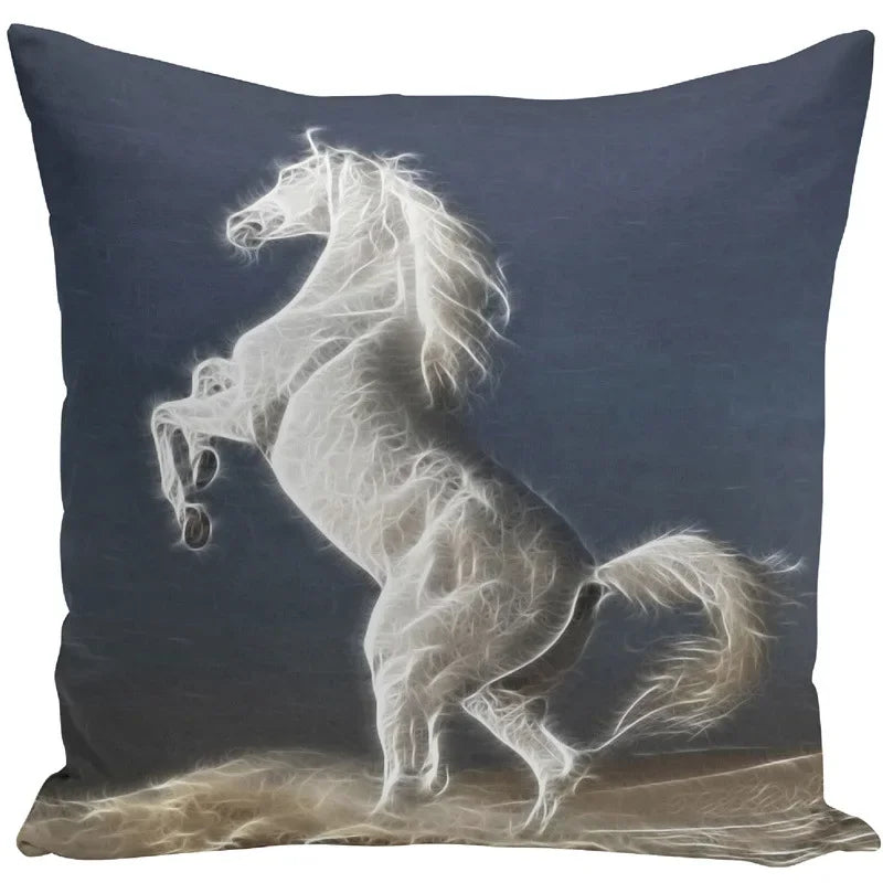 Animal Horse Printed Cushion Cover by Axyaa - Sofa Decor Pillowcase