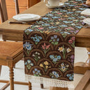 Axyaa Cotton Linen Jacquard Table Runner for Dining Room and Home Decor