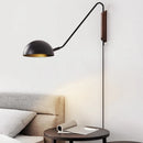 Axyaa Nordic Swing Arm Wall Sconce with Iron Lampshade