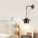 Axyaa Black Travertine Adjustable LED Wall Sconce Reading Lamp