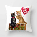 Axyaa Cartoon Cat Animal Sofa Cushion Cover - 45*45 Throw Pillow Home Decor