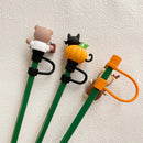 Axyaa Pumpkin Silicone Straw Cover for Starbucks Sippy Tumbler - Reusable & Dust Stopper