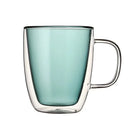 Axyaa Double-Layer Glass Mug with Handle, Heat-Resistant, Kawaii Design