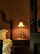 Axyaa French Vintage Fabric Pendant Light for Modern Ceiling Chandelier