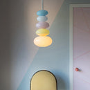 Axya Colored Glass Candy Pendant Lights Chandelier for Living Room, Children's Room, and Dining Room