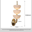 Axyaa French Full-Copper Travertine Wall Lamp for Bedroom, Living Room, Bedside, & More
