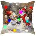 Axyaa Snowman & Christmas Tree LED Pillowcase for Festive Home Decor & Gifts