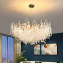 Axyaa Gold Glass Chandelier Pendant Lamp for Home Decor Lighting