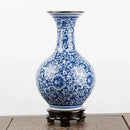 Axyaa Blue White Porcelain Flower Vase: Elegant Jingdezhen Ceramics Home Decor Craft