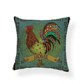 Axyaa Watercolor Rooster Pattern Pillowcase Home Decor Throw Cushion Cover