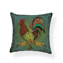 Axyaa Watercolor Rooster Pattern Pillowcase Home Decor Throw Cushion Cover