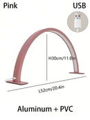 Axyaa Half Moon Pink/White USB Nail Lamp - Ideal for Beauty Studio, Office, Bedroom