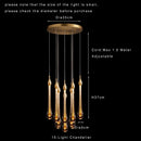 Axyaa LED Crystal Chandelier Pendant Light, Modern Gold Kitchen Island Lighting