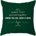 Axyaa Plants Print Linen Cushion Cover for Stylish Home Decor 45*45cm