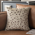 Axyaa 3D Leopard Print Sherpa Pillow Cover 18x18 Inch in Various Colors