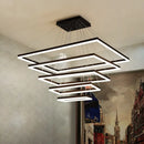 Axya Nordic LED Chandeliers Black/White Aluminum Acrylic Pendant Lamp for Modern Home Decor