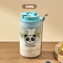 Axyaa Portable Oat Cup Set with Stainless Steel Spoon - Leak Proof Food Container