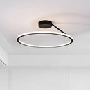 Axyaa Modern Circle LED Chandelier Aluminum Dimmable Ceiling Light Bedroom Lamp