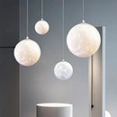Axya Moon Ball Pendant Light: Modern Design Hanging Lamp Chandelier for Home Decor & Restaurant