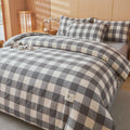 Axyaa Plaid Striped 100% Cotton Comforter Blanket for Warmth & Comfort