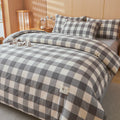 Axyaa Plaid Striped Cotton Comforter: Soft & Warm Bedding Quilt