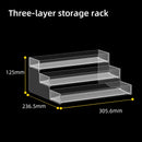 Axyaa Transparent Plastic Nail Polish Display Stand Staircase Makeup Organizer